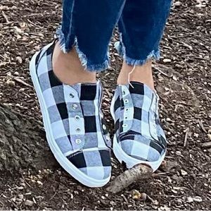Plaid Canvas Shoes